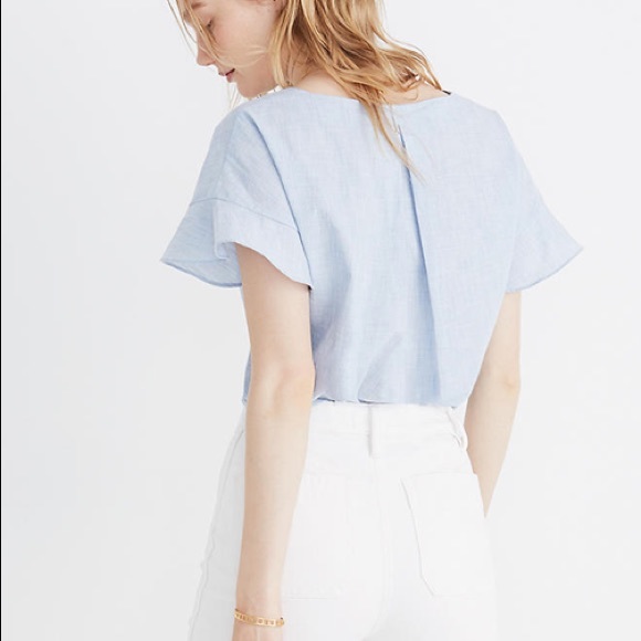 Madewell Sundrift Ruffle Top Sz XS - Picture 3 of 15